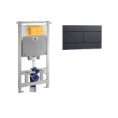 Инсталляция для унитаза OLI OLI80 + клавиша смыва Slim черная [885111+659055]