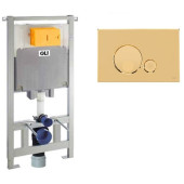 Инсталляция для унитаза OLI OLI80 + клавиша смыва Globe золото [885111+152954]