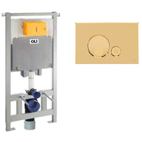 Инсталляция для унитаза OLI OLI80 + клавиша смыва Globe золото [885111+152954]