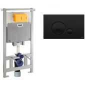 Инсталляция для унитаза OLI OLI80 + клавиша смыва Globe черная [885111+152952]