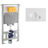 Инсталляция для унитаза OLI OLI80 + клавиша смыва Globe белая [885111+152949]