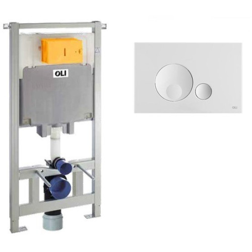 Инсталляция для унитаза OLI OLI80 + клавиша смыва Globe белая [885111+152949]