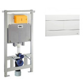 Инсталляция для унитаза OLI OLI80 + клавиша смыва Slim белая [885111+659041]