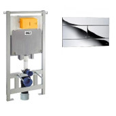 Инсталляция для унитаза OLI OLI80 + клавиша смыва Slim хром [885111+659044]