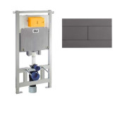 Инсталляция для унитаза OLI OLI80 + клавиша смыва Slim серая [885111+659058]