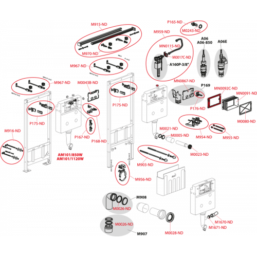 Инсталляция для унитаза AlcaPlast Sadromodul AM101/1120-0001-6