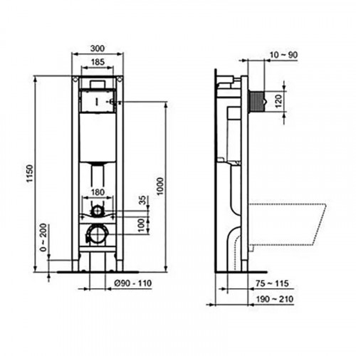Инсталляция для унитаза Ideal Standard PROSYS ECO FRAME M E233267-1