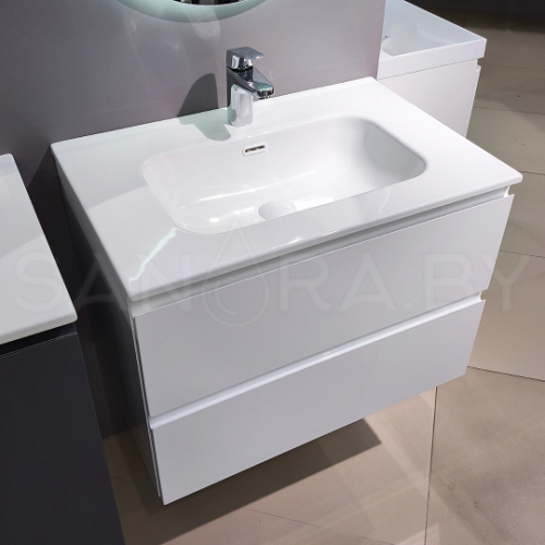 Тумба подвесная Фаворит с керамическим умывальником