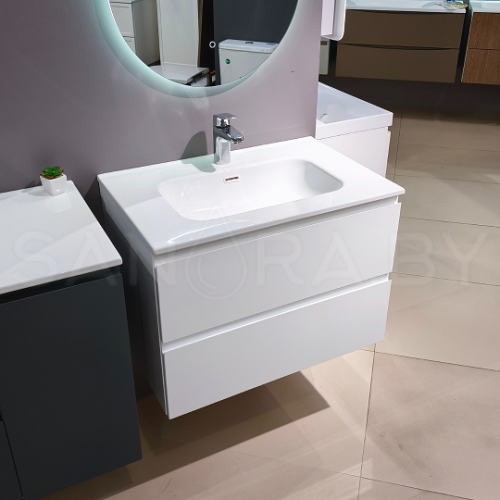 Тумба подвесная Фаворит с керамическим умывальником-3