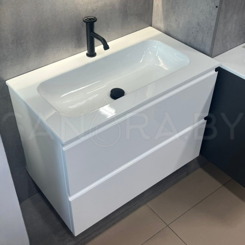 Тумба подвесная Sanora Classic CN с керамическим умывальником