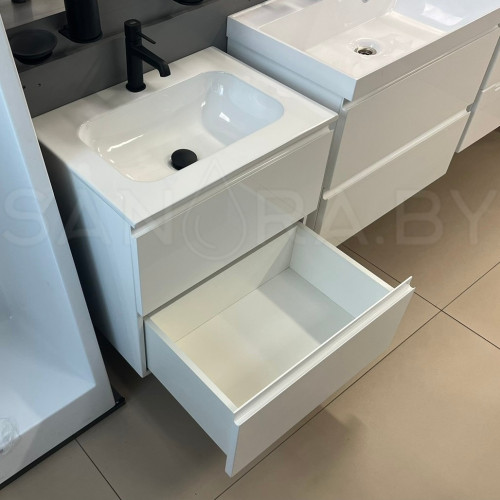 Тумба подвесная Sanora Classic CN с керамическим умывальником-4