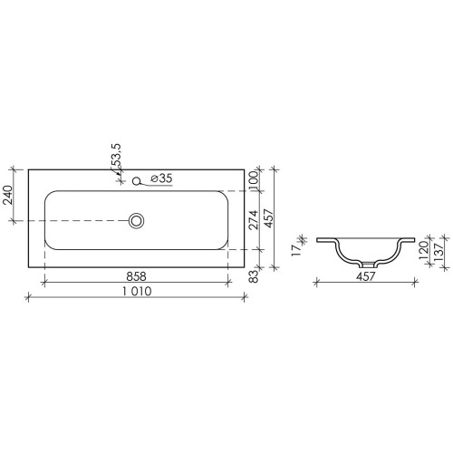 Тумба подвесная Фаворит оружейная сталь с керамическим умывальником CN-13