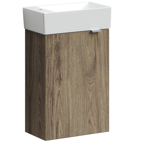 Sancos тумба подвесная под раковину Mini Дуб Чарльстон MN35ECHL левая