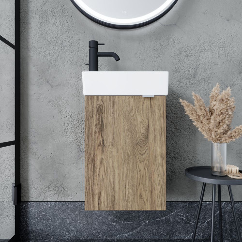 Sancos тумба подвесная под раковину Mini Дуб Чарльстон MN35ECHL левая-2