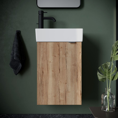 Sancos тумба подвесная под раковину Mini Дуб Галифакс MN35EGL левая-2