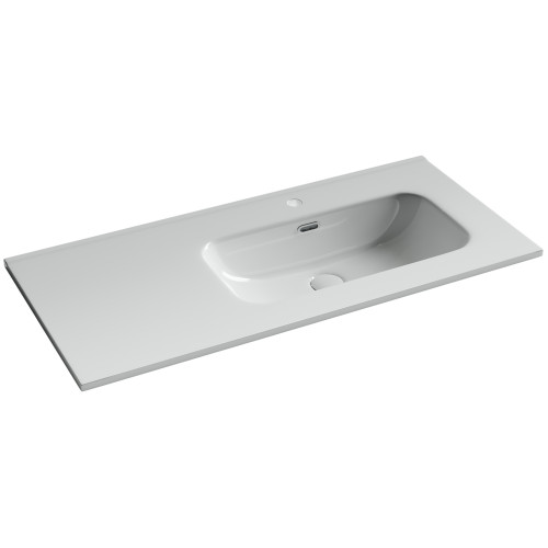 Тумба подвесная Model K с корзиной для белья и керамическим умывальником-10