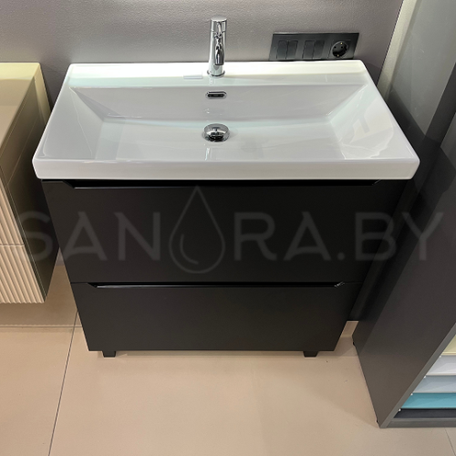 Тумба напольная Sanora Prime с керамическим умывальником-5