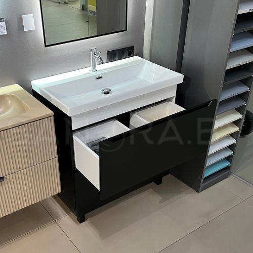 Тумба напольная Sanora Prime с керамическим умывальником-3