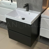 Тумба подвесная Sanita оружейная сталь с умывальником купить в Минске