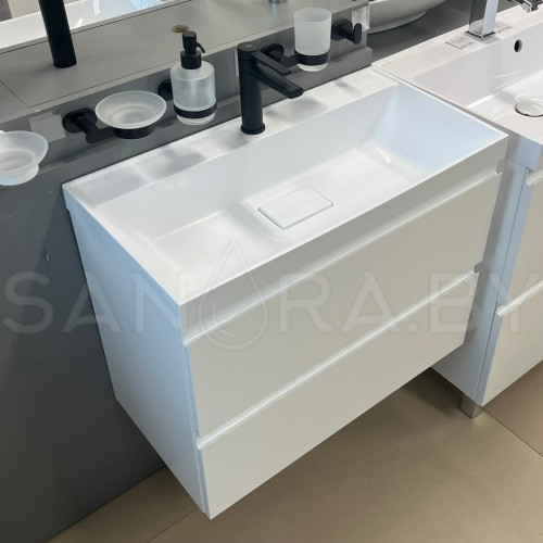 Тумба подвесная Sanora Classica Slim с умывальником