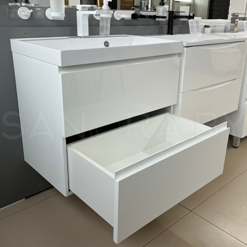 Тумба подвесная Sanora Classic с умывальником-5