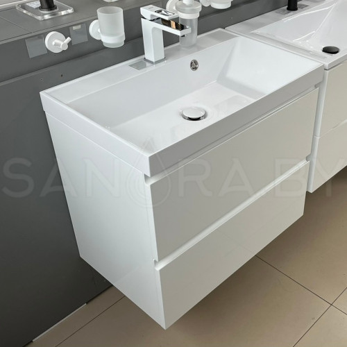 Тумба подвесная Sanora Classic с умывальником-2