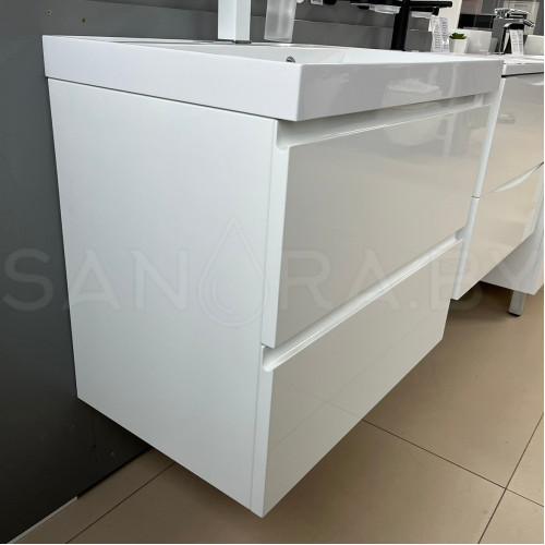 Тумба подвесная Sanora Classic с умывальником-7