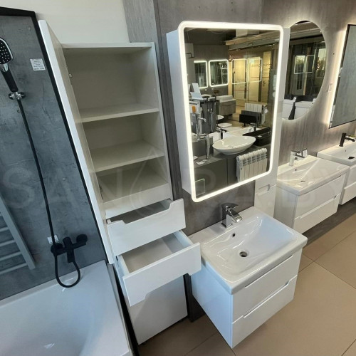 Напольный пенал 2-дверный Marko25 400 с корзиной для белья и 2-мя выдвижными ящиками-7