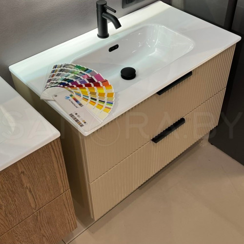 Тумба подвесная Model R с керамическим умывальником-7