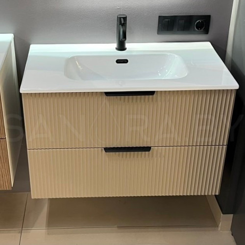 Тумба подвесная Model R с керамическим умывальником-6