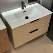 Тумба подвесная Model R с керамическим умывальником