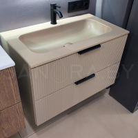 Тумба подвесная Model R3 с керамическим умывальником