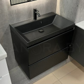 Тумба подвесная Sanita black 2 с умывальником