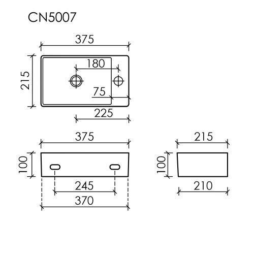 Умывальник CeramicaNova Element CN5007-6