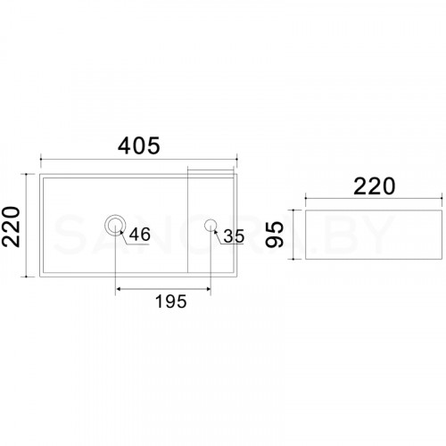 Умывальник Uptrend Fika TR41355-4