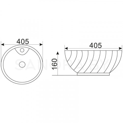 Раковина накладная CeramaLux N 9074-5