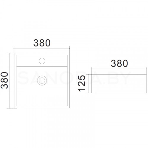 Накладной умывальник Uptrend Medusa L TR4148-3