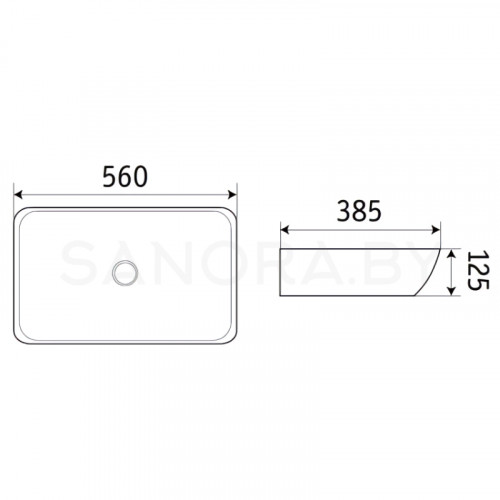 Накладной умывальник CeramaLux 78431-2
