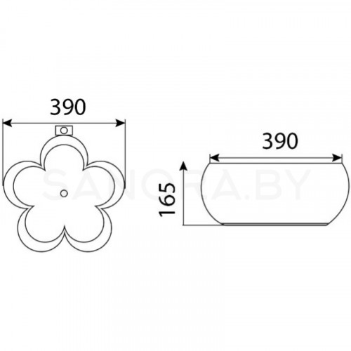 Раковина накладная CeramaLux N 9078-6