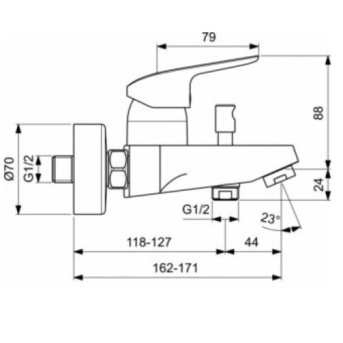 Комплект смесителей для ванны Ideal Standard Ceraflex BD001AA-2
