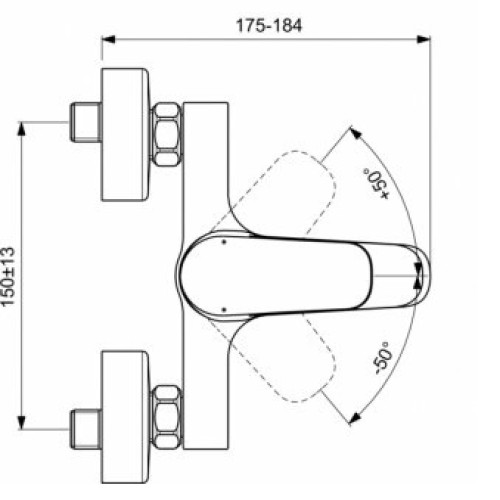 Комплект смесителей для ванны Ideal Standard Ceraflex BD001AA-3