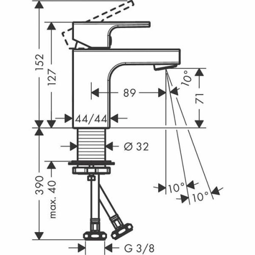 Смеситель Hansgrohe Vernis Shape 70 71567000-1