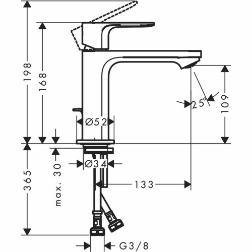 Смеситель Hansgrohe Rebris S 110 72517000 с донным клапаном-2
