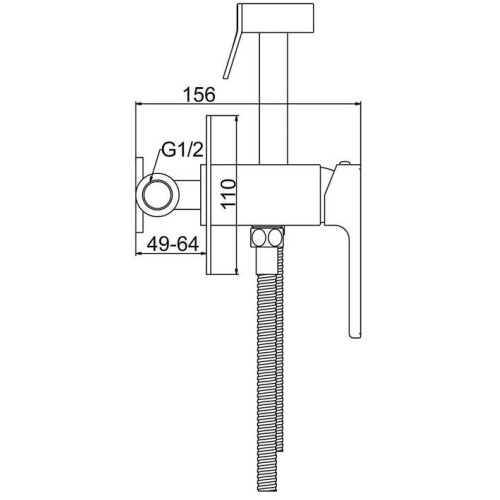 Встроенный гигиенический душ Gappo G7217-3-1
