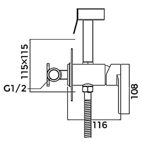 Встроенный гигиенический душ Gappo G7299-20-1