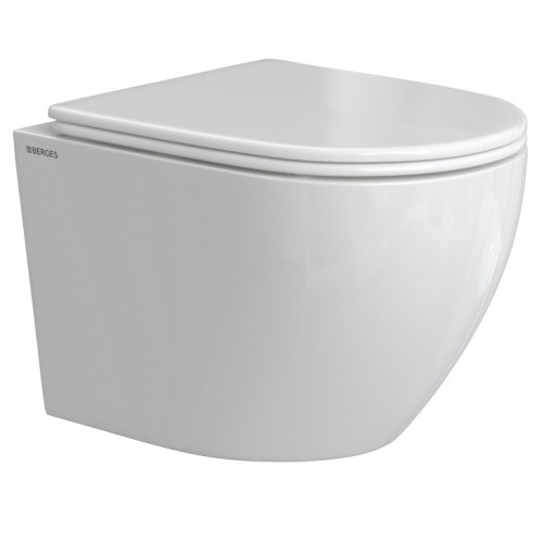 Унитаз подвесной Berges Okus Rimless 081127 с сиденьем, безободковый