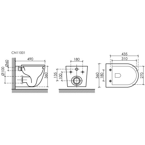 Унитаз подвесной CeramicaNova Uno Rimless CN11001 с сиденьем микролифт-9