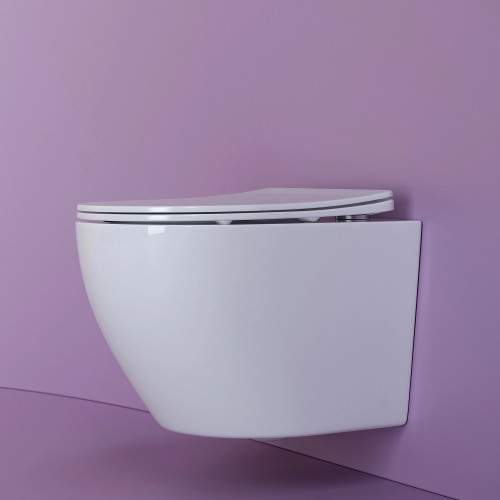 Унитаз подвесной CeramicaNova Uno Rimless CN11001 с сиденьем микролифт-1