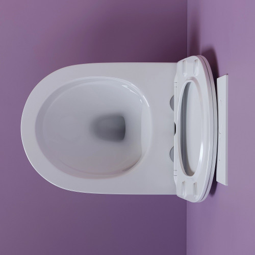 Унитаз подвесной CeramicaNova Uno Rimless CN11001 с сиденьем микролифт-4