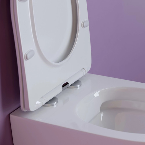 Унитаз подвесной CeramicaNova Uno Rimless CN11001 с сиденьем микролифт-6